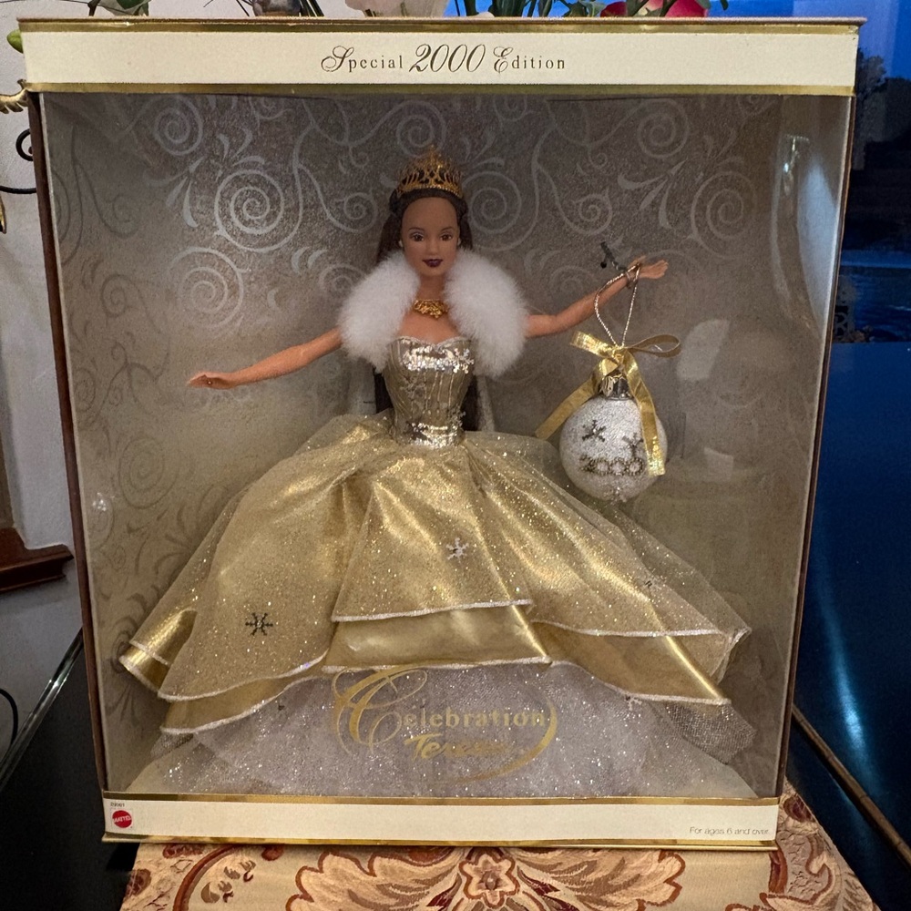 Barbie Celebration Teresa in Gold and White Gown
